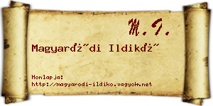 Magyaródi Ildikó névjegykártya