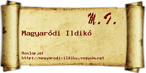 Magyaródi Ildikó névjegykártya